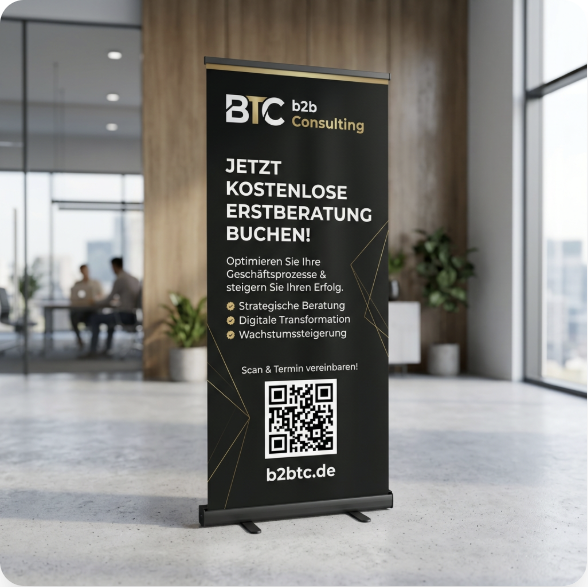 Roll-up-Aufsteller der b2b C&C GmbH